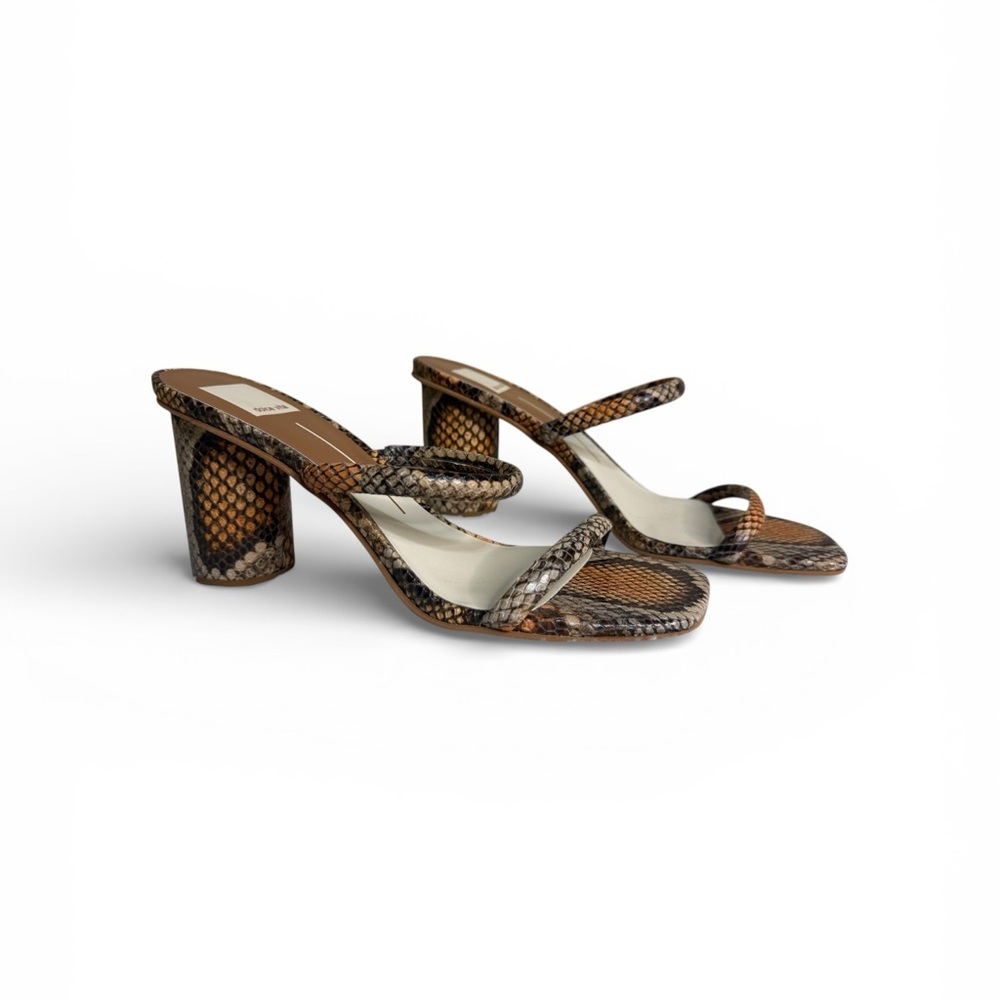 Dolce Vita Brown Snakeskin Heels